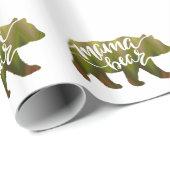 Mama-Bär - Farbe auswählen Geschenkpapier (Rolleneckpunkt)