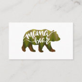 Mama-Bär - Farbe auswählen Visitenkarte (Rückseite)