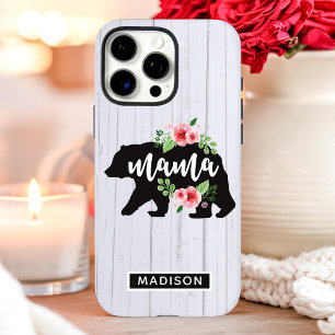Mama Bär Floral Rustik Holz iPhone 16 Pro Max Hülle