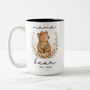 Mama Bär für Mutter Muttertag Geburtstag Zweifarbige Tasse