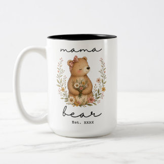 Mama Bär für Mutter Muttertag Geburtstag Zweifarbige Tasse