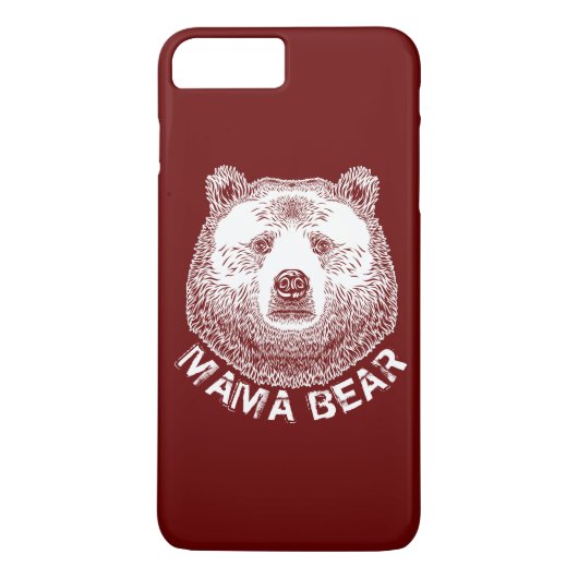Mama-Bär, Handgezeichnete Illustration Case-Mate iPhone Hülle (Rückseite)