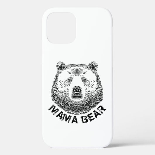 Mama-Bär, Handgezeichnete Illustration Case-Mate iPhone Hülle (Rückseite)