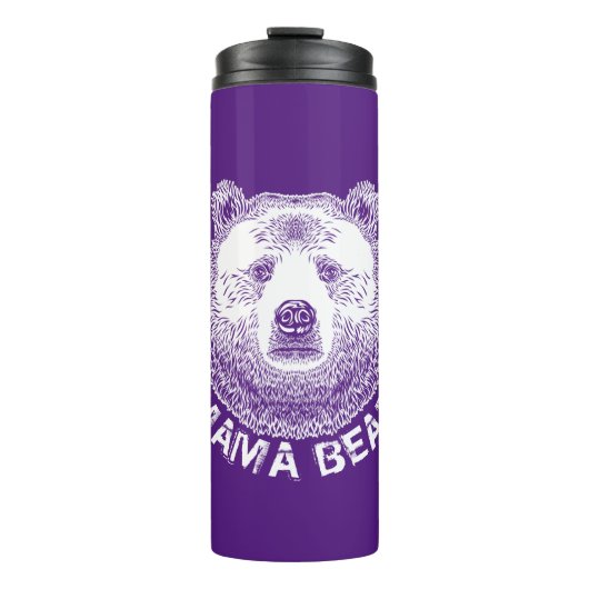 Mama-Bär, Handgezeichnete Illustration Thermosbecher (Vorderseite)