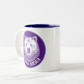 Mama-Bär, Handgezeichnete Illustration Zweifarbige Tasse (Vorderseite Links)