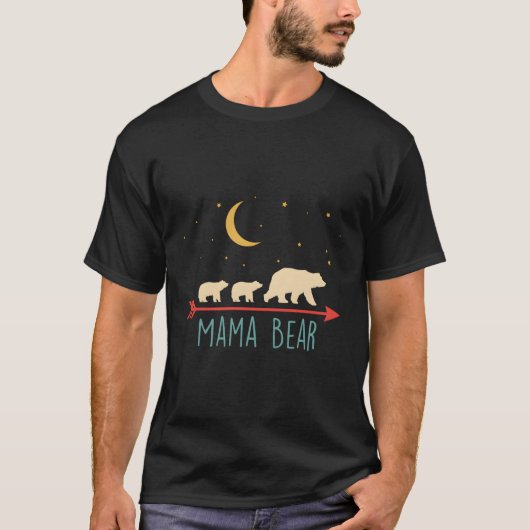 Mama-Bär im 2-Cubs-Stil T-Shirt (Vorderseite)