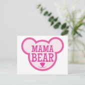 Mama-Bär im Teddykopf Postkarte (Stehend Vorderseite)