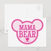 Mama-Bär im Teddykopf Postkarte (Vorne/Hinten)
