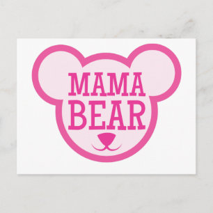 Mama-Bär im Teddykopf Postkarte