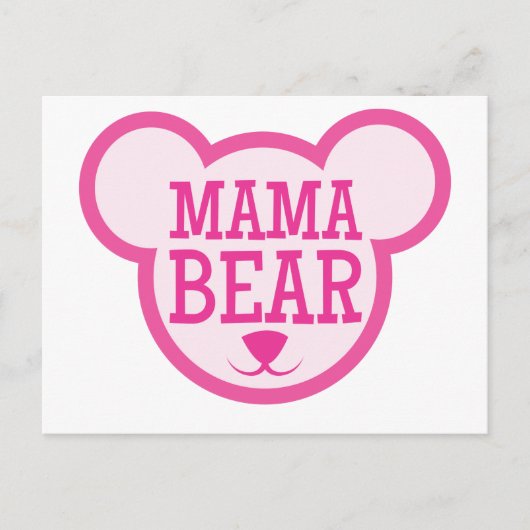 Mama-Bär im Teddykopf Postkarte (Vorderseite)