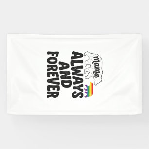 Mama Bär Immer Und Ewig Vintage Regenbogen-Shirt Banner