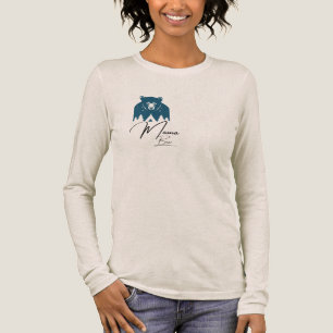 Mama-Bär-Langarm-T-Shirt - Rustikale Natur Outd Tri-Blend Shirt