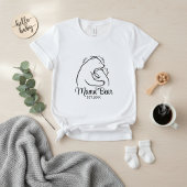 Mama Bär Line Art Weißes Shirt Design
