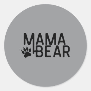 Mama Bär Lustiger Muttertag Runder Aufkleber