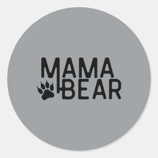 Mama Bär Lustiger Muttertag Runder Aufkleber (Vorderseite)