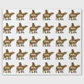 Mama-Bär mit 1 Cub auf Mama's Rücken Geschenkpapier (Flach)