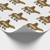 Mama-Bär mit 1 Cub auf Mama's Rücken Geschenkpapier (Ecke)
