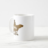 Mama-Bär mit 1 Cub auf Mama's Rücken Kaffeetasse (Vorderseite Links)