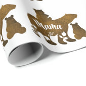 Mama-Bär mit 2 Cubs Mama von zwei Geschenkpapier (Rolleneckpunkt)