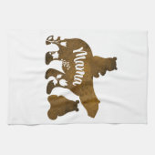 Mama-Bär mit 2 Cubs Mama von zwei Geschirrtuch (Horizontal)