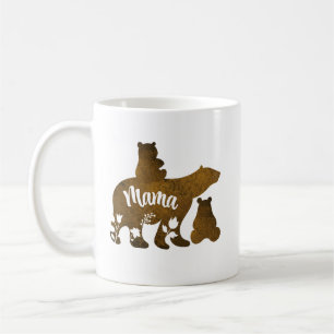 Mama-Bär mit 2 Cubs Mama von zwei Kaffeetasse