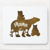 Mama-Bär mit 2 Cubs Mama von zwei Mousepad (Vorne)