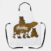 Mama-Bär mit 2 Cubs Mama von zwei Schürze (Vorderseite)