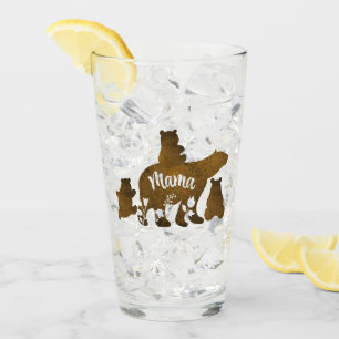 Mama-Bär mit 3 Baby-Bärenkuchen nach Mama Glas