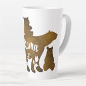 Mama-Bär mit 3 Baby-Bärenkuchen nach Mama Milchtasse (Rechte Ecke)