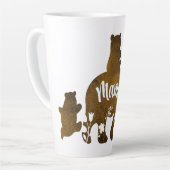 Mama-Bär mit 3 Baby-Bärenkuchen nach Mama Milchtasse (Linke Ecke)