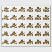 Mama-Bär mit 4 Cubs Mama 4 Kindergeschenk Geschenkpapier (Flach)