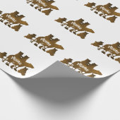 Mama-Bär mit 4 Cubs Mama 4 Kindergeschenk Geschenkpapier (Ecke)