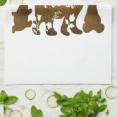 Mama-Bär mit 4 Cubs Mama 4 Kindergeschenk Geschirrtuch (Gefaltet)