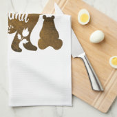 Mama-Bär mit 4 Cubs Mama 4 Kindergeschenk Geschirrtuch (Viertel Falte)
