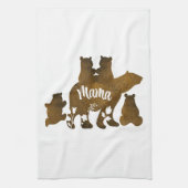 Mama-Bär mit 4 Cubs Mama 4 Kindergeschenk Geschirrtuch (Vertikal)