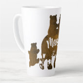 Mama-Bär mit 4 Cubs Mama 4 Kindergeschenk Milchtasse (Linke Ecke)