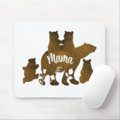 Mama-Bär mit 4 Cubs Mama 4 Kindergeschenk Mousepad (Mit Mouse)