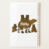 Mama-Bär mit 4 Cubs Mama 4 Kindergeschenk Planer (Rückseite)