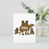 Mama-Bär mit 4 Cubs Mama 4 Kindergeschenk Postkarte (Stehend Vorderseite)