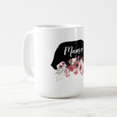 Mama-Bär mit Blume Kaffeetasse (Vorderseite Links)