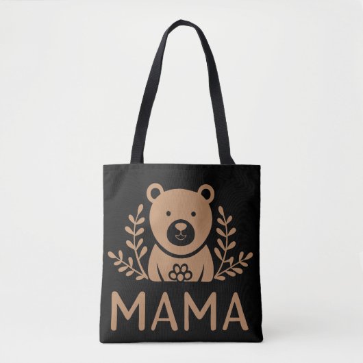 Mama-Bär personalisiert Tasche (Vorderseite)