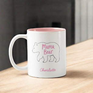 Mama Bär Süße und lustige Geschenke zum Mutterta Zweifarbige Tasse