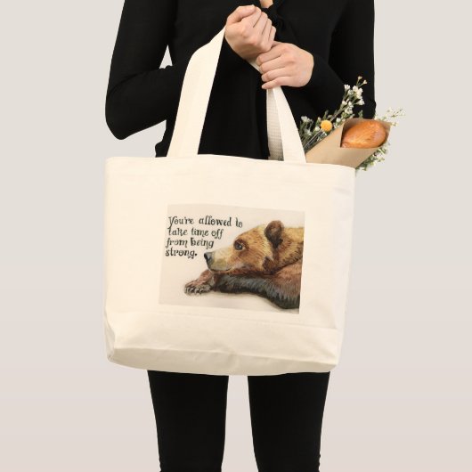 Mama-Bär-Tasche Jumbo Stoffbeutel (Vorderseite (Produkt))