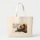 Mama-Bär-Tasche Jumbo Stoffbeutel (Vorne)
