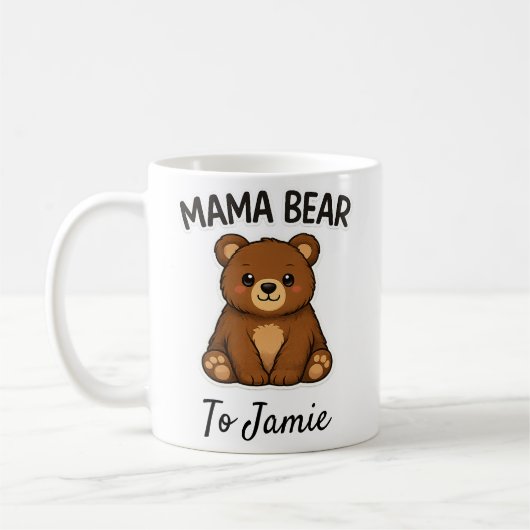 Mama Bär und Babybär Kaffeetasse (Links)