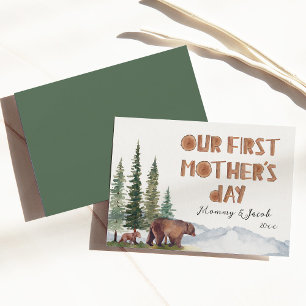 Mama Bär und ihr Junges Muttertag Karte