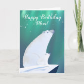 Mama-Bär und ihr Kind sehen Sterne Karte (Vorderseite)