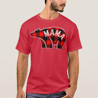 Mama Bar Weihnachten Karierte Familie Matching Paj T-Shirt