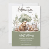 Mama Bären Abenteuer erwartet die Baby Dusche Einl Einladung (Vorderseite)