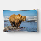 Mama Bären beobachtet ihre beiden Kinder Zubehörtasche (Rückseite)